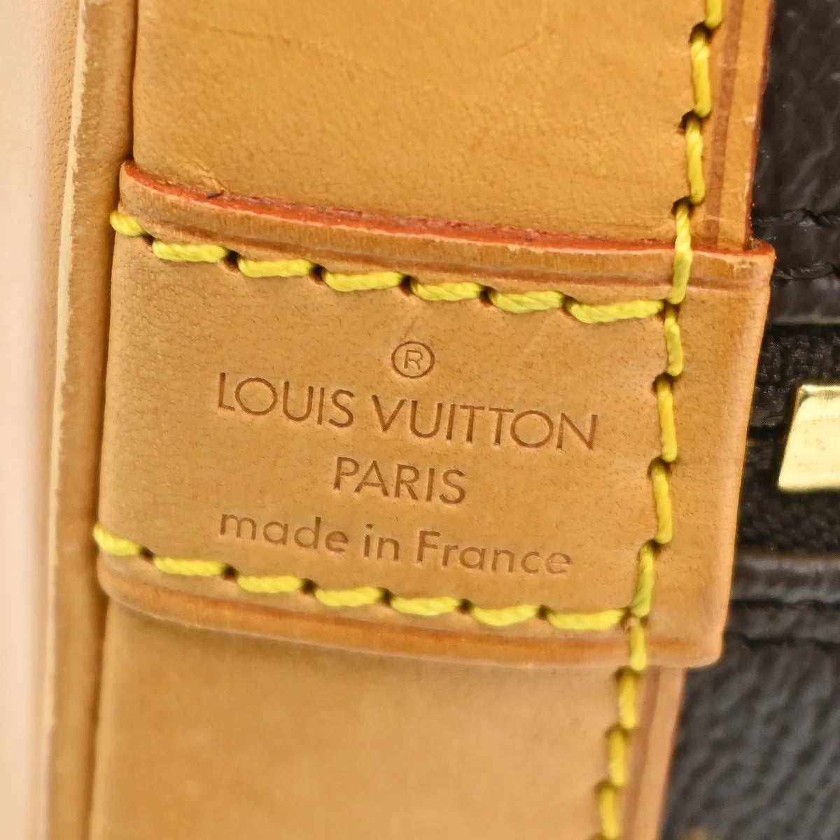 Louis Vuitton Alma Handbag Monogram Canvas Brown Canvas Handbag (Pre-Owned)