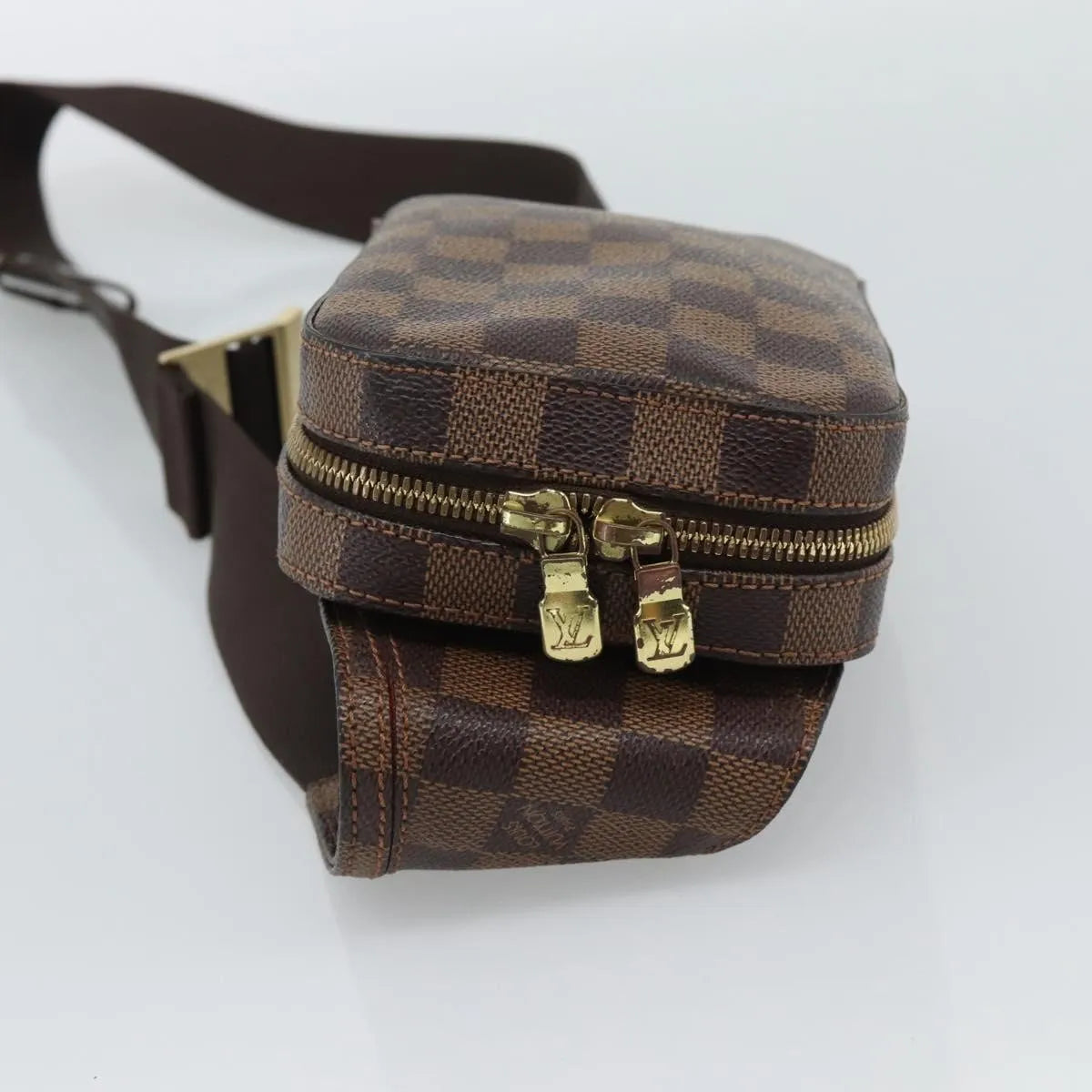 Louis Vuitton Geronimos Waist Damier Brown Canvas Shoulder Bag Bag (Pre-Owned)