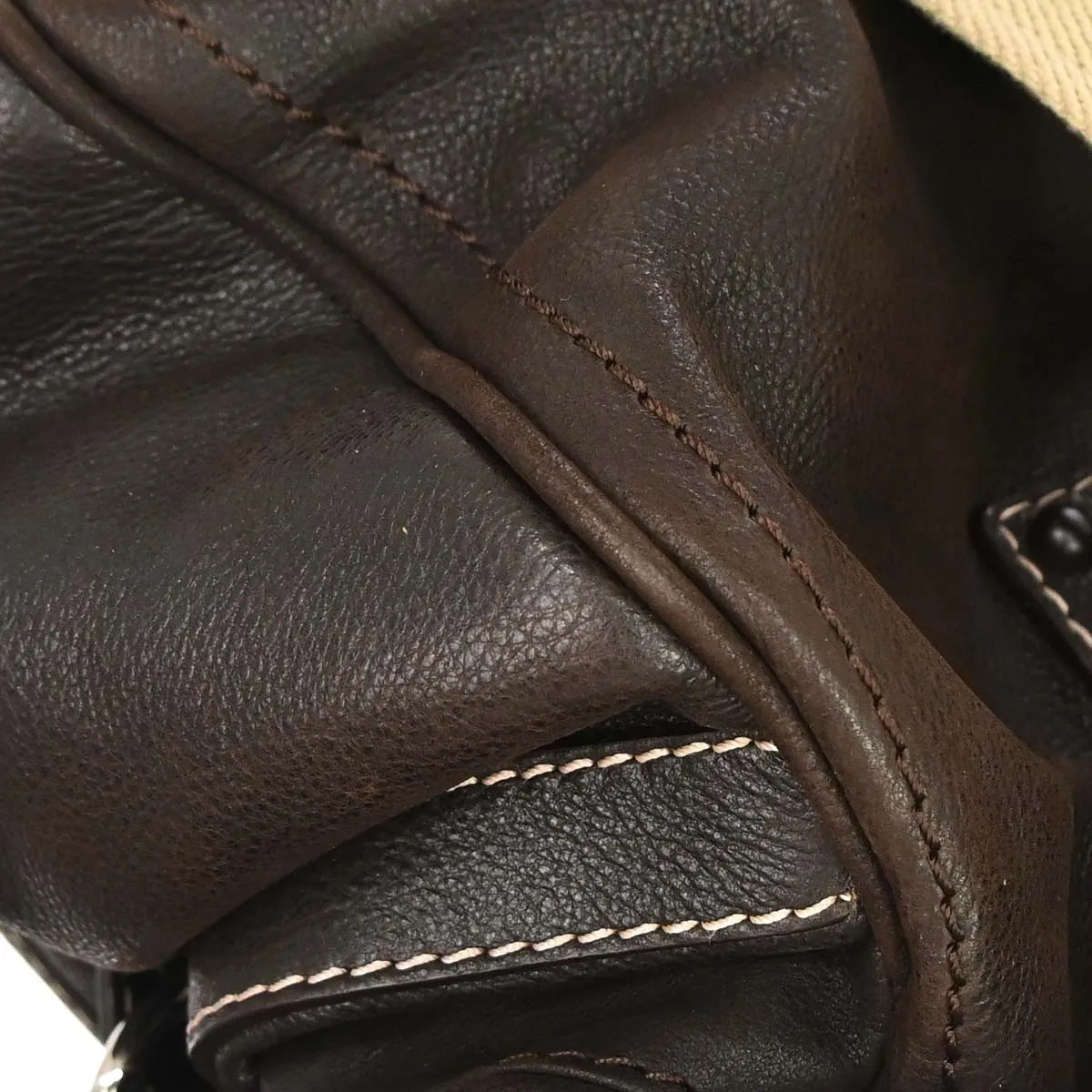Loewe Anagram Bag Leather Brown Leather Handbag (Pre-Owned)