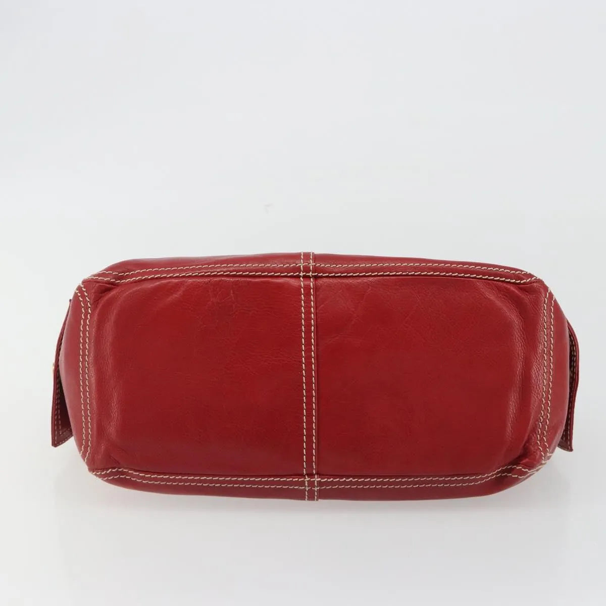 Celine Boogie Satchel Leather Red Leather Handbag (Pre-Owned)