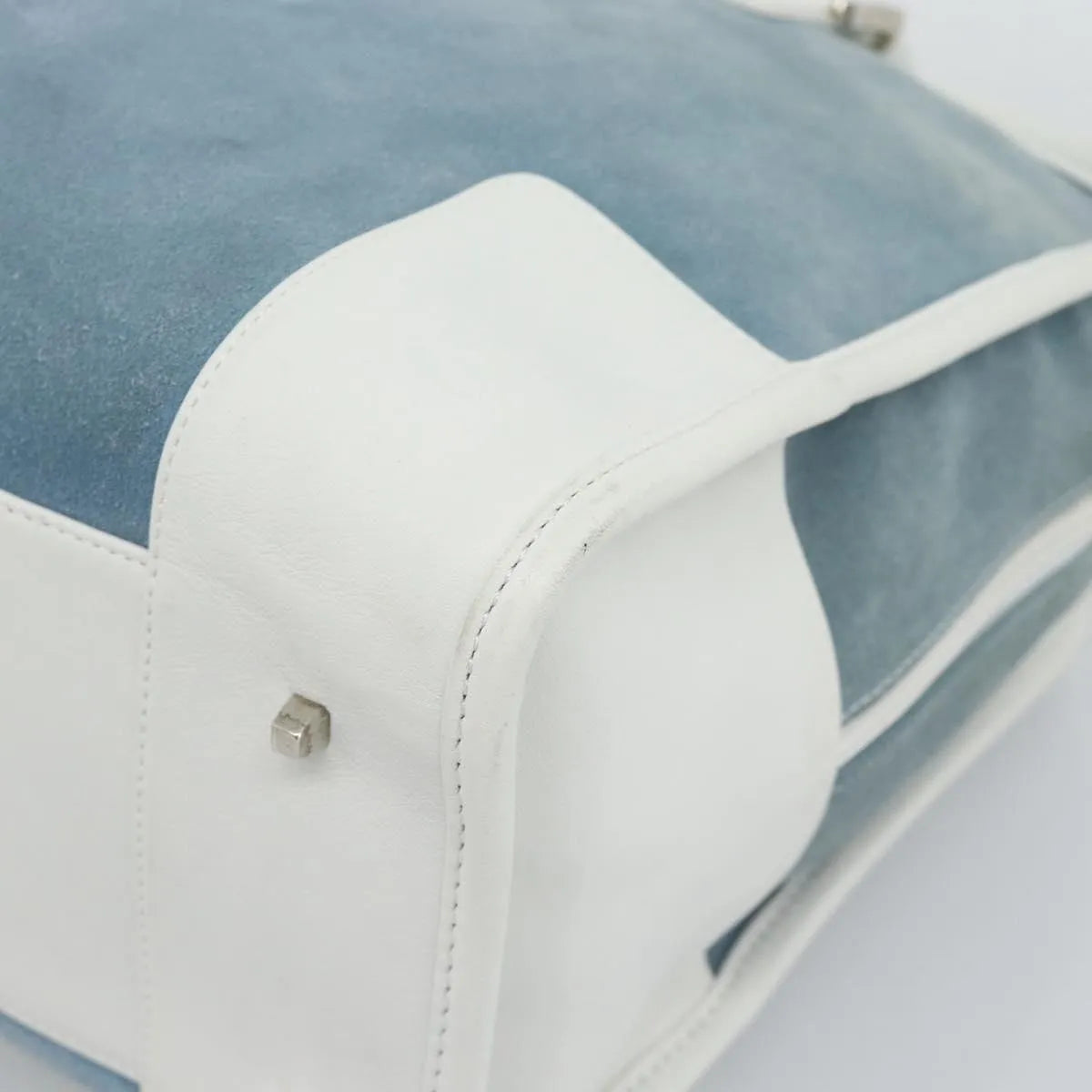 Loewe Amazona Suede Blue Suede Handbag (Pre-Owned)
