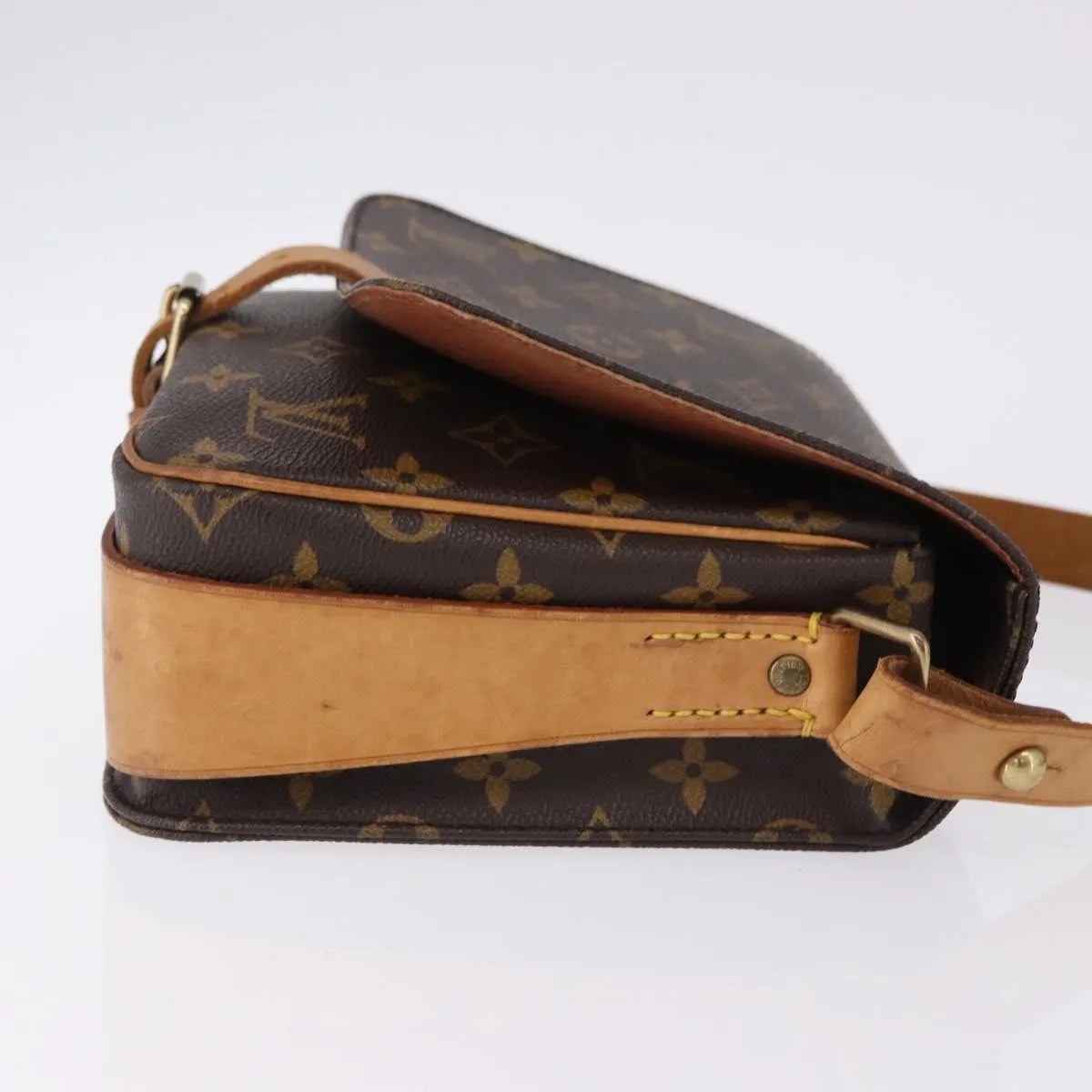 Louis Vuitton Cartouchiere Monogram Brown Canvas Shoulder Bag Bag (Pre-Owned)