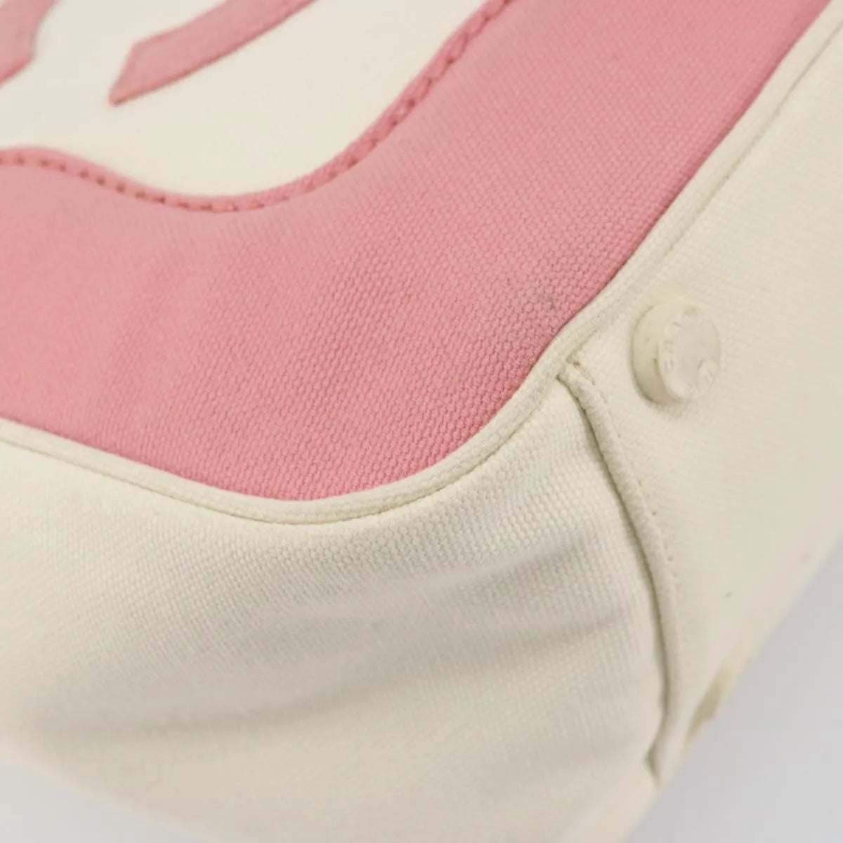 Chanel Vintage Cc Tote Canvas Beige Canvas Tote Bag Bag (Pre-Owned)