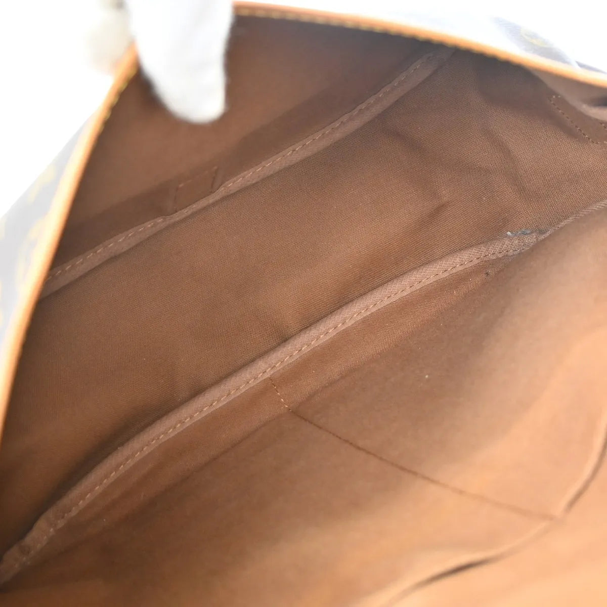Louis Vuitton Saumur Monogram Canvas Brown Canvas Shoulder Bag Bag (Pre-Owned)