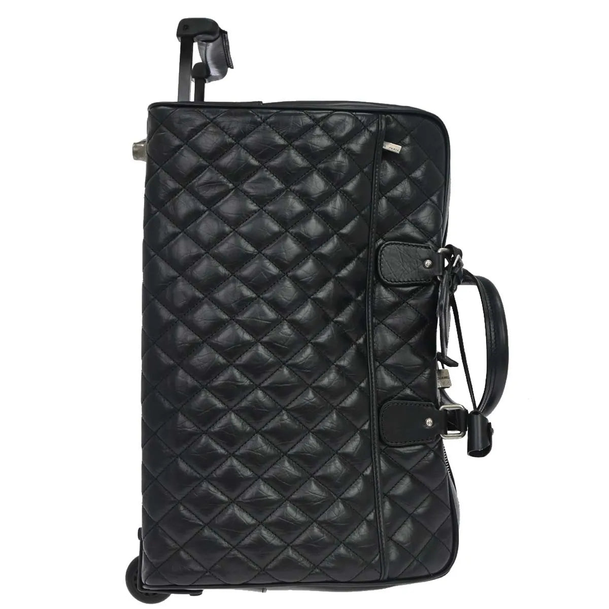 Chanel Chanel Paris New York Line Carry-On Bag Calfskin Black Calfskin Travel Bag Bag (Pre-Owned)