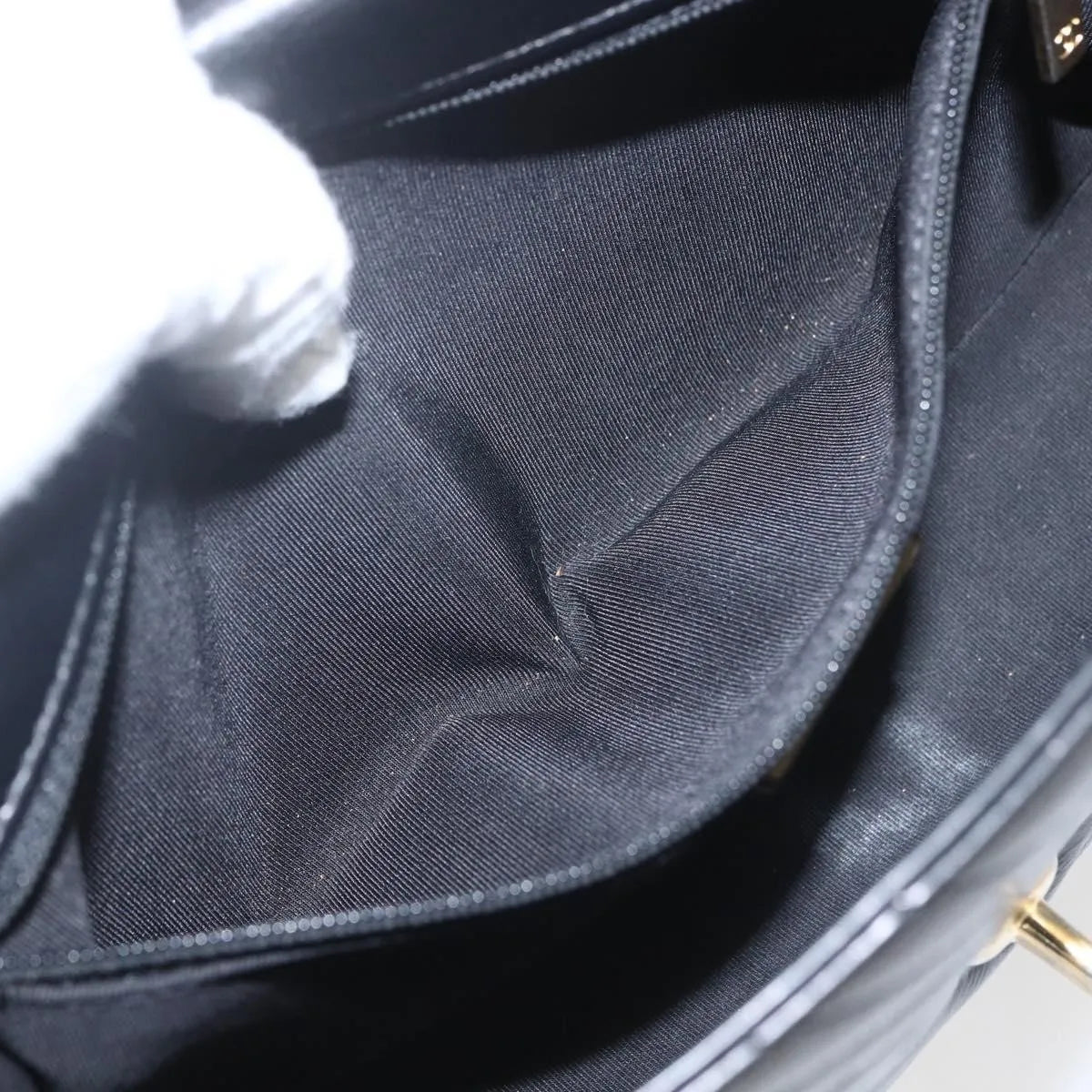 Chanel Double Chevron Flap Quilted Leather Black Leather Shoulder Bag Bag (Pre-Owned)