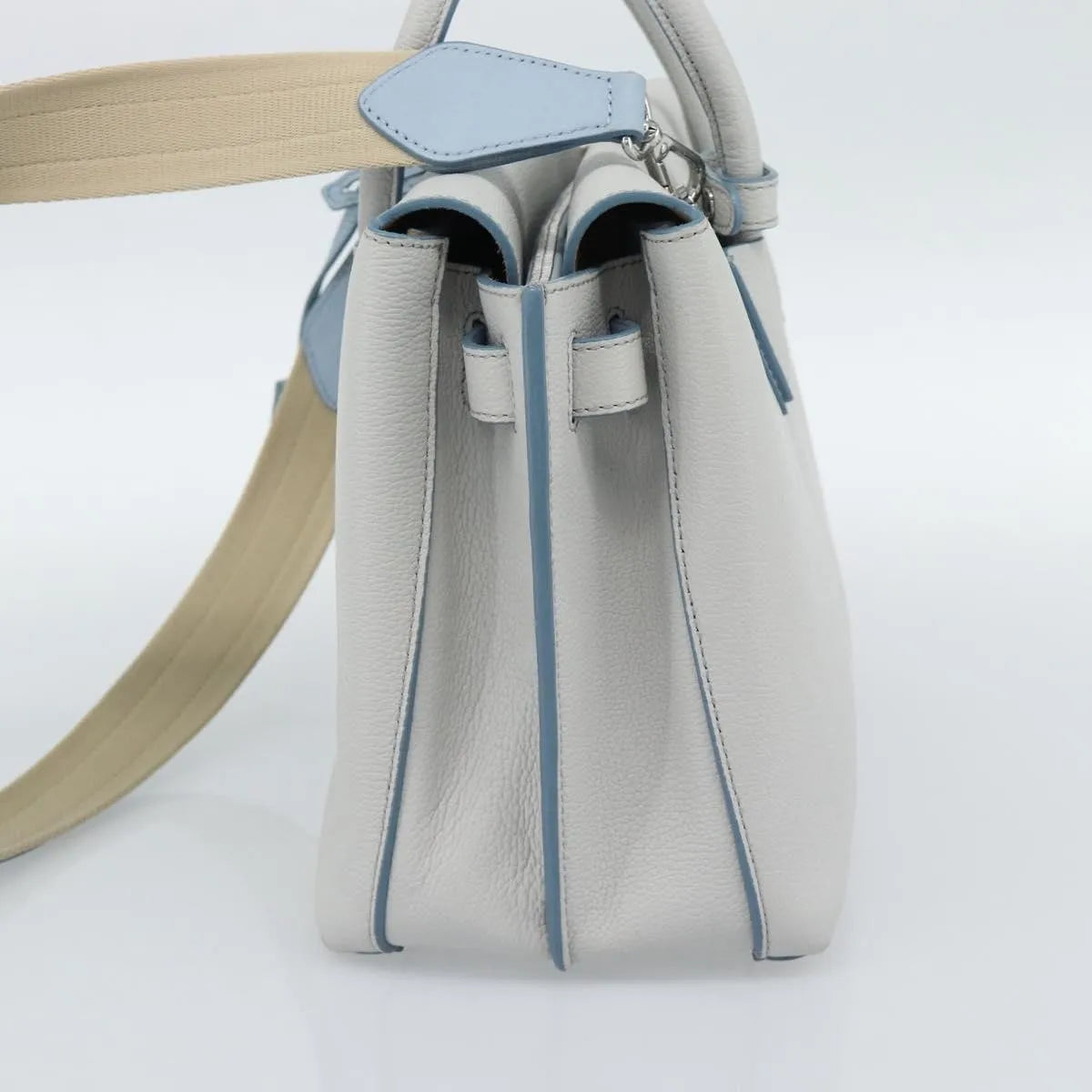 MCM Milla Leather Gray Leather Handbag (Pre-Owned)