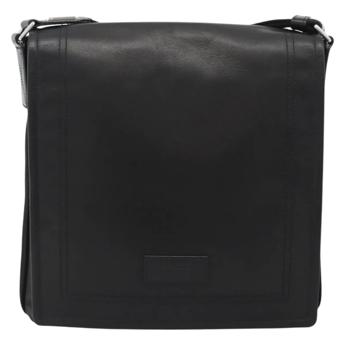 Bally Vintage Leather Black Leather Shoulder Bag Bag (Pre-Owned)