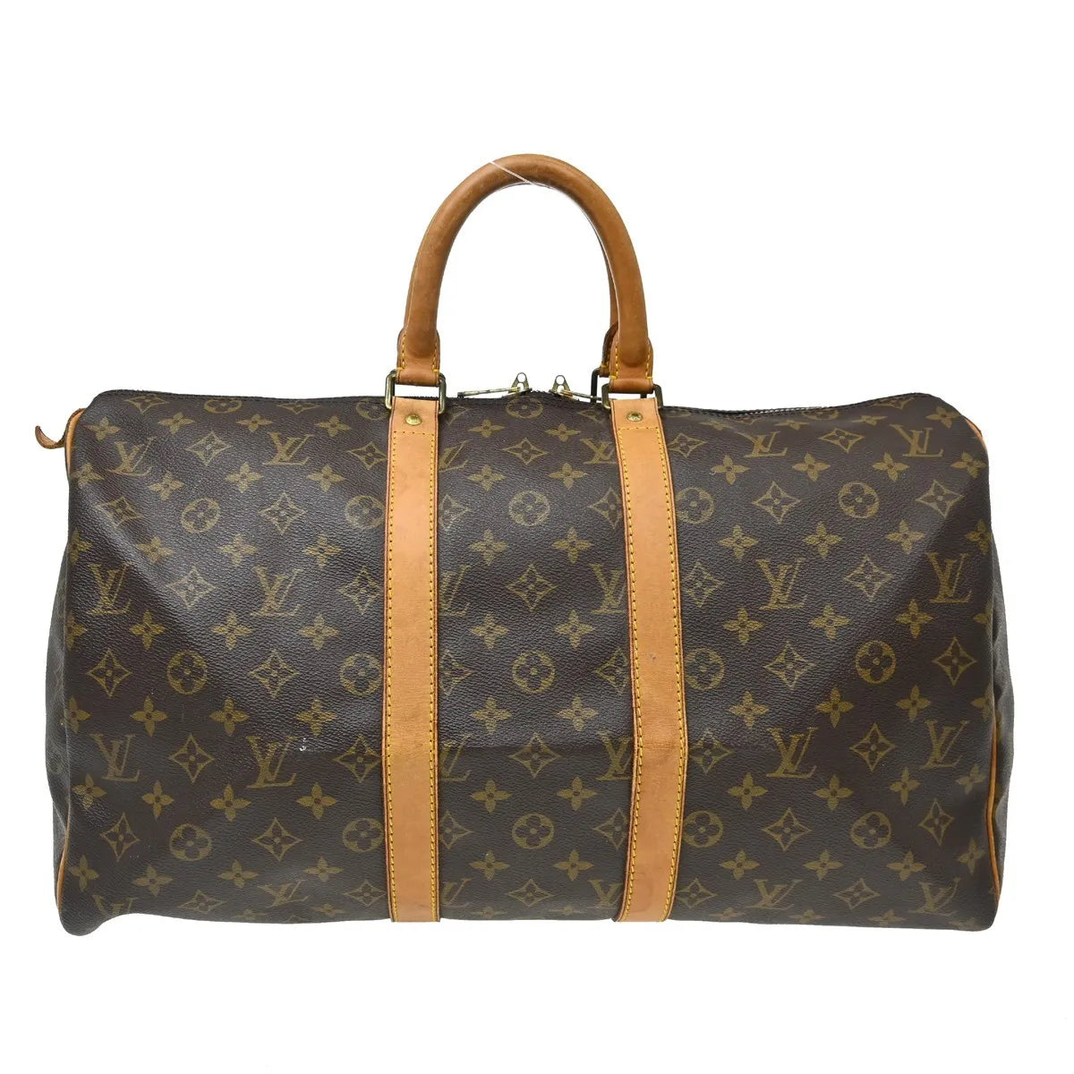 Louis Vuitton Keepall Bag Monogram Canvas Brown Canvas Travel Bag Bag (Pre-Owned)