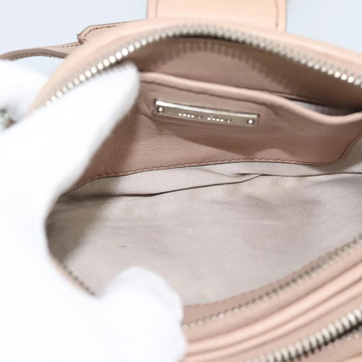 Miu Miu Crystal Convertible Chain Matelasse Leather Pink Leather Shoulder Bag Bag (Pre-Owned)