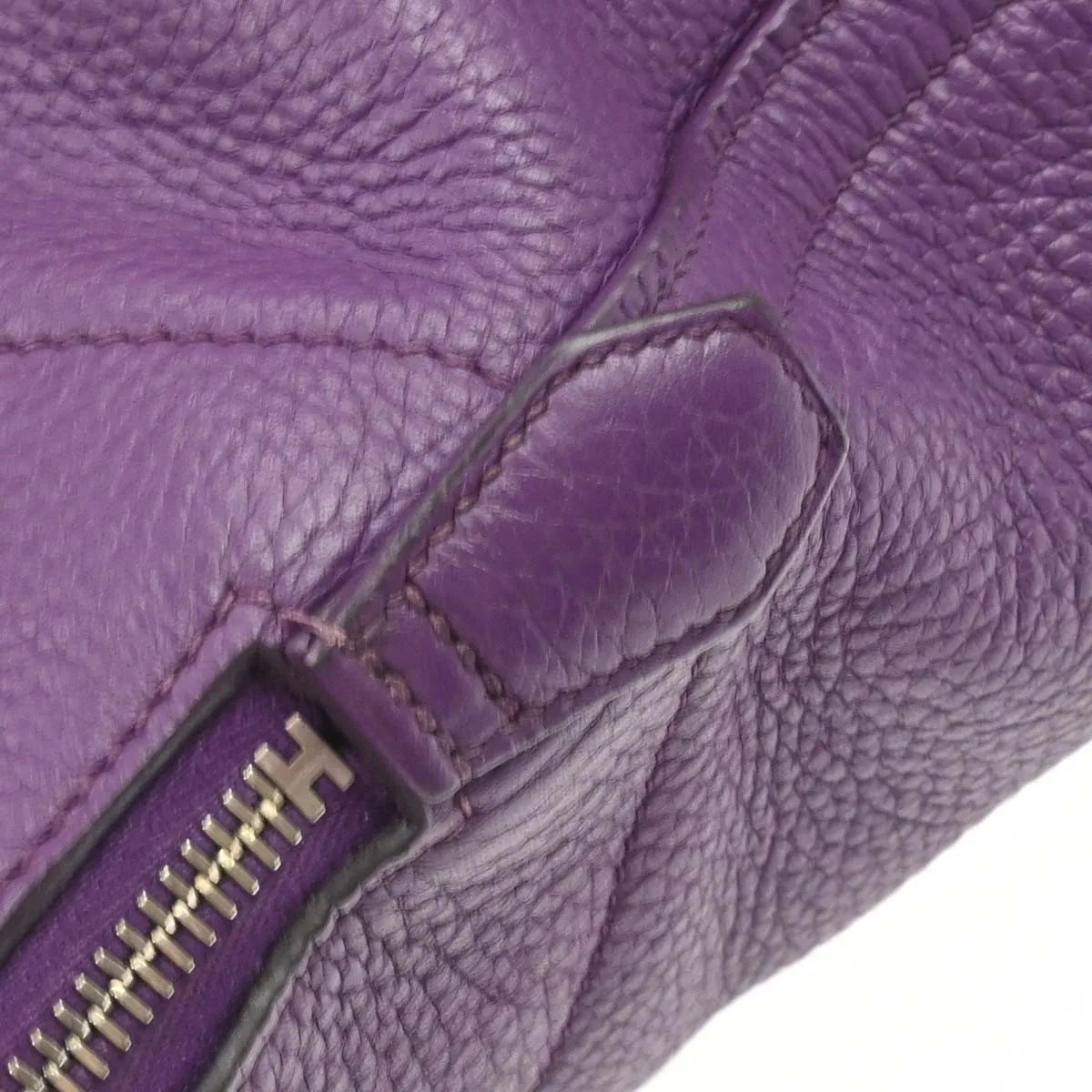 Hermes Bolide Taurillon Purple Leather Handbag (Pre-Owned)