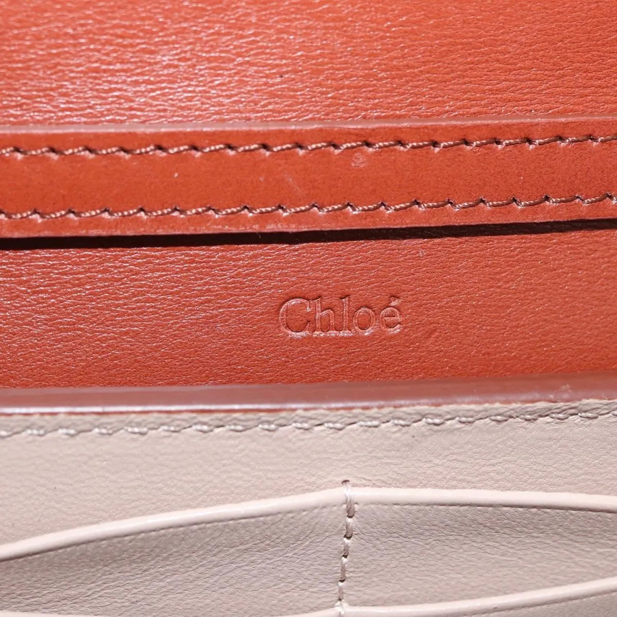 Chloe Aby Chain Leather Brown Leather Shoulder Bag Bag (Pre-Owned)