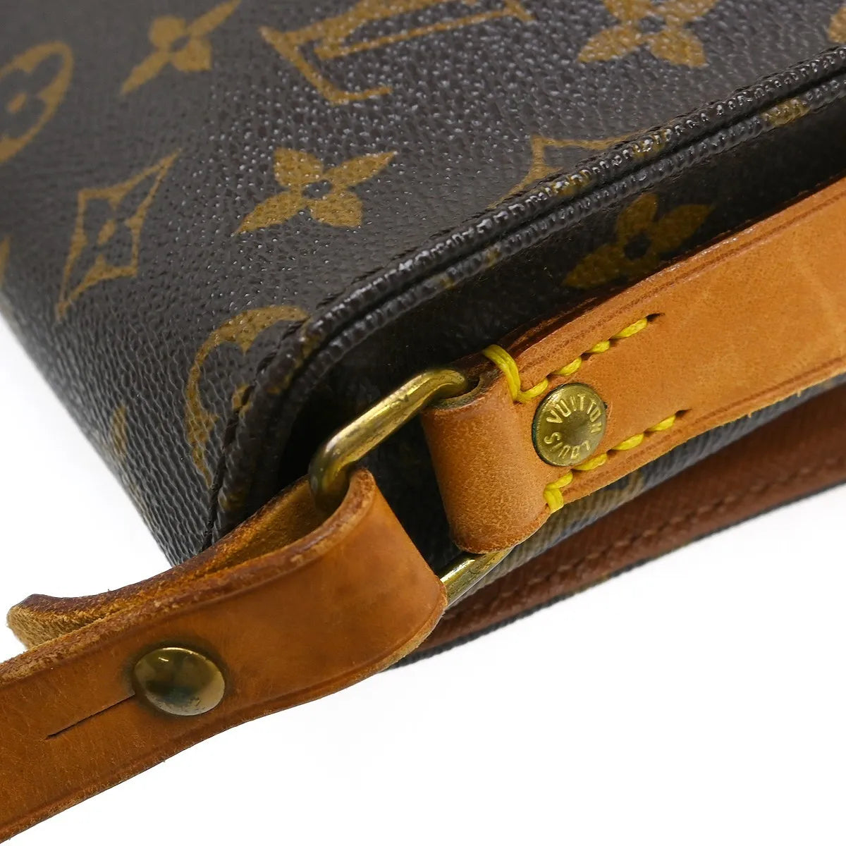 Louis Vuitton Cartouchiere Handbag Monogram Canvas Brown Canvas Shoulder Bag Bag (Pre-Owned)