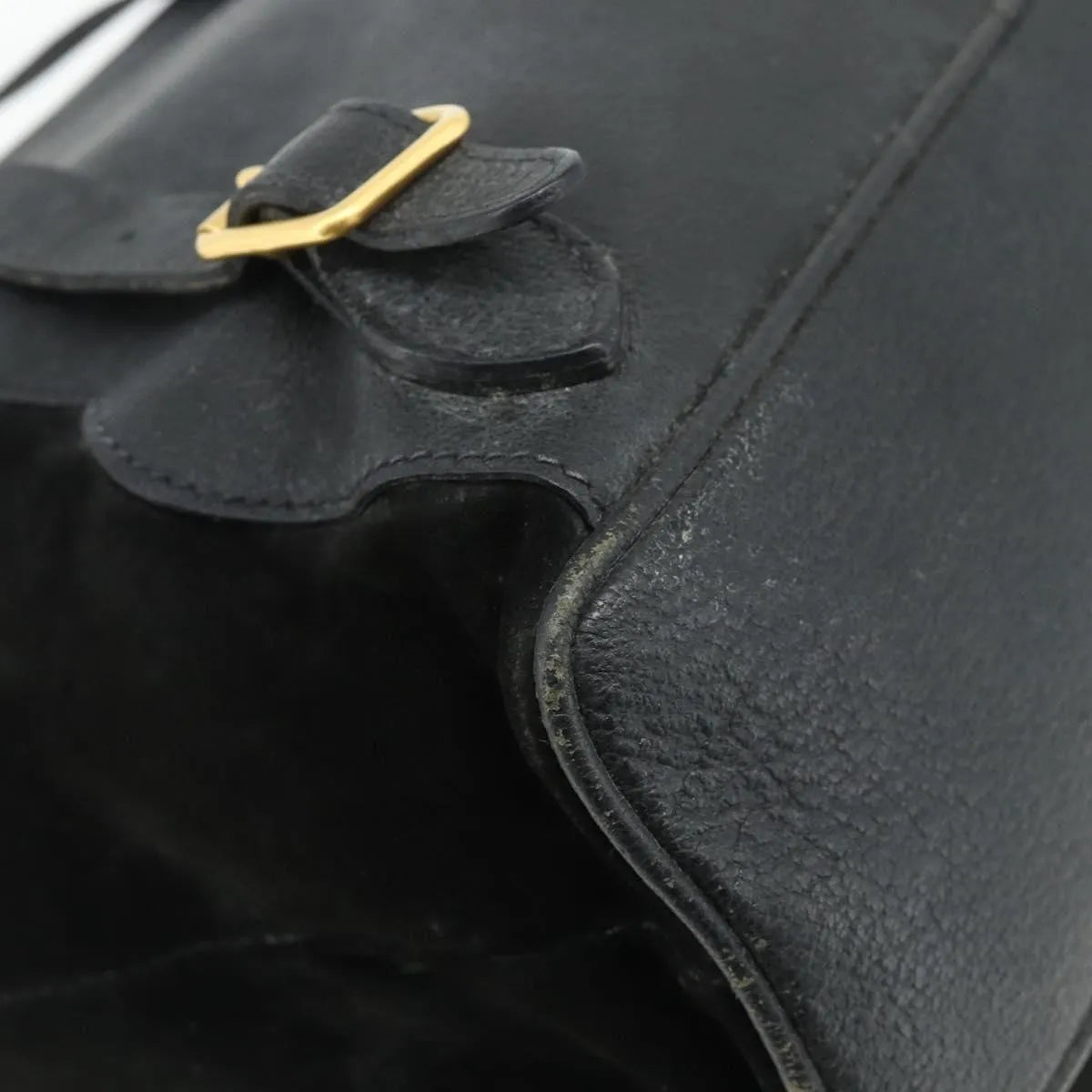 Gucci Vintage Bamboo Suede Black Suede Backpack Bag (Pre-Owned)