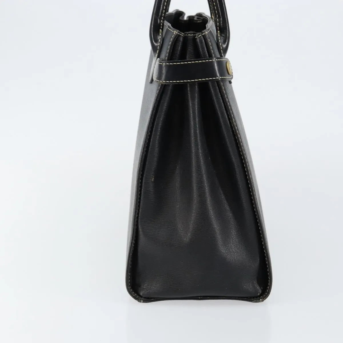 Burberry Vintage Leather Black Leather Handbag (Pre-Owned)