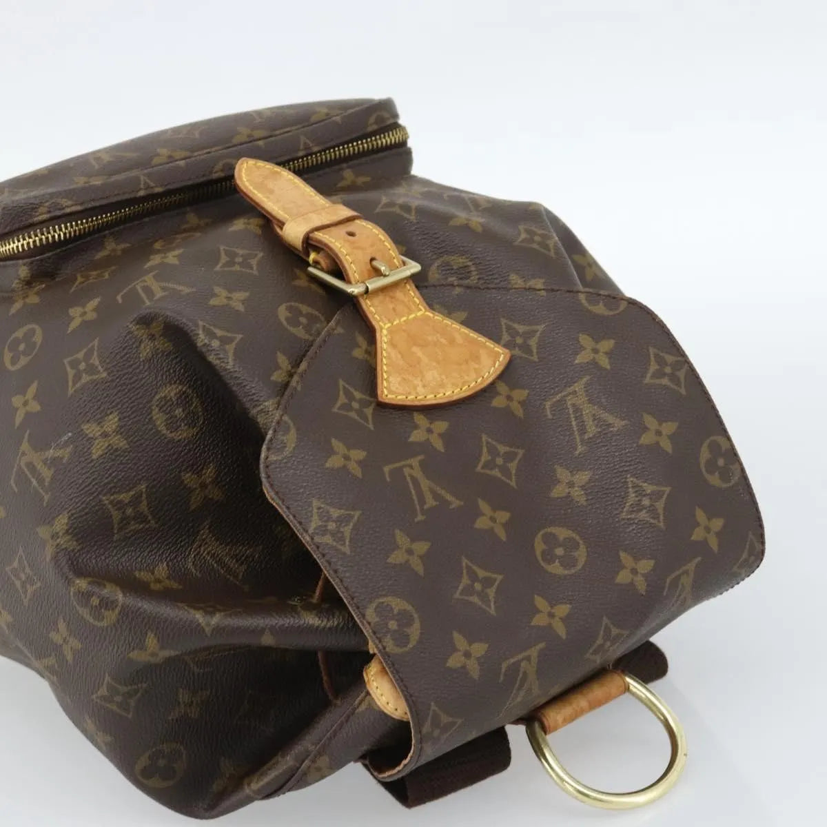 Louis Vuitton Vintage Montsouris Backpack Monogram Canvas Brown Canvas Backpack Bag (Pre-Owned)