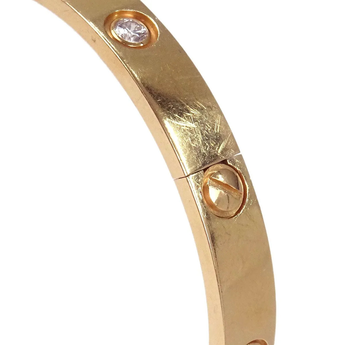Cartier Love 18K Rose Gold And Diamonds Gold Gold Bracelet Jewelry (Pre-Owned)