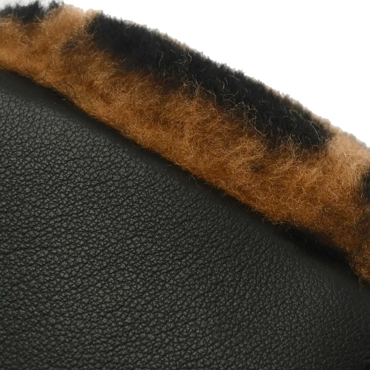 Fendi Peekaboo Zucca Shearling Brown Fur Handbag (Pre-Owned)