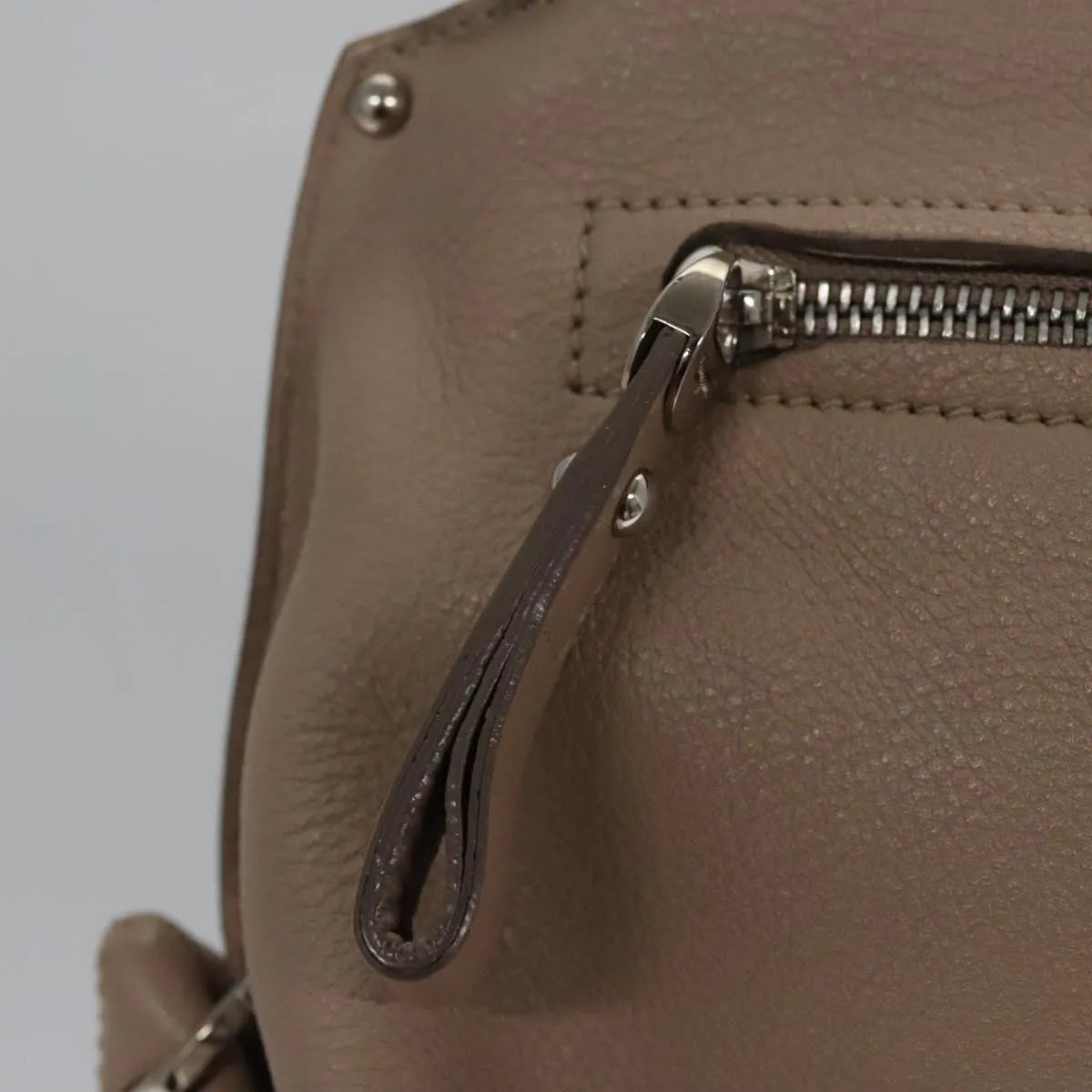Salvatore Ferragamo Sofia Satchel Leather Beige Leather Handbag (Pre-Owned)