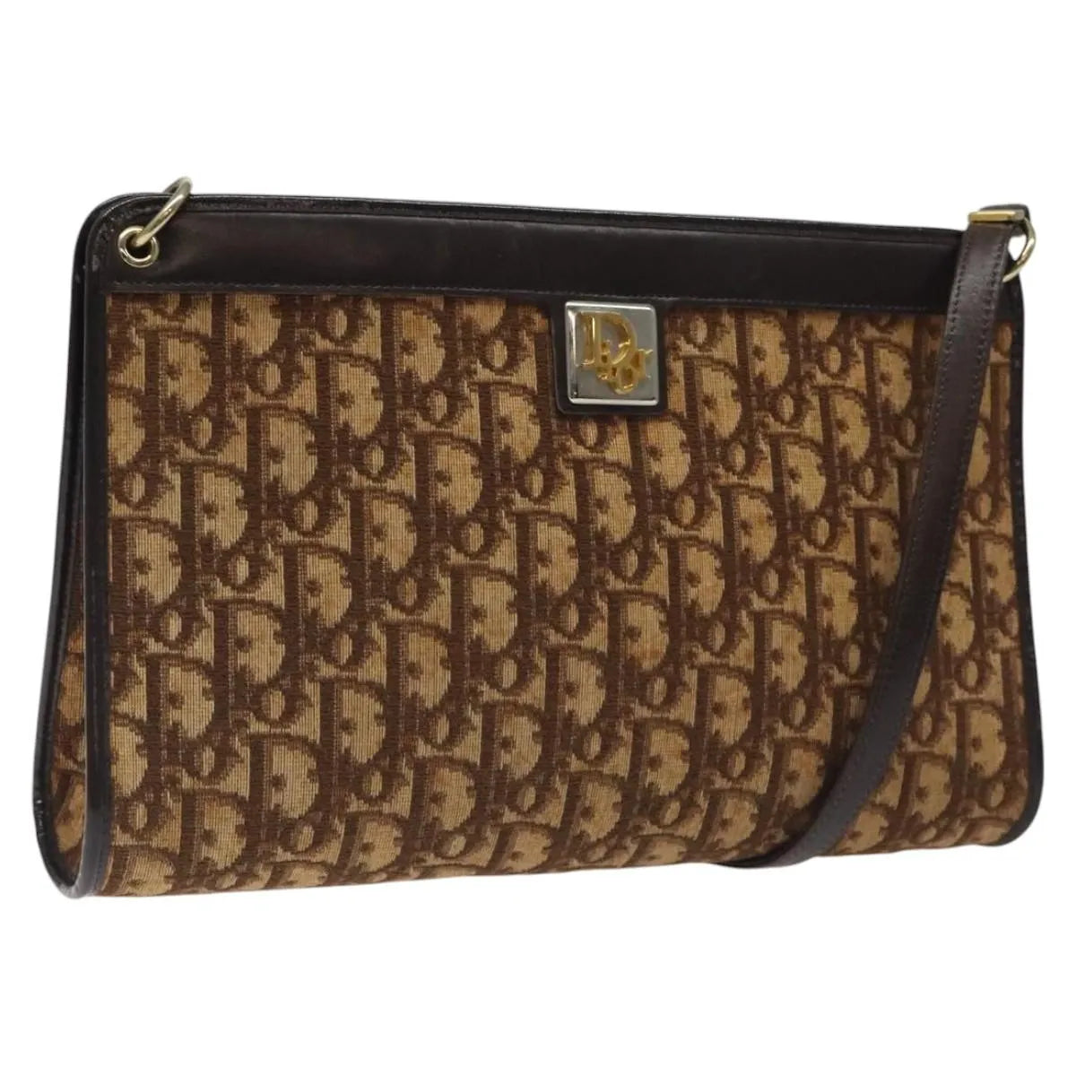 Christian Dior Vintage Trotter Canvas Brown Canvas Shoulder Bag Bag (Pre-Owned)
