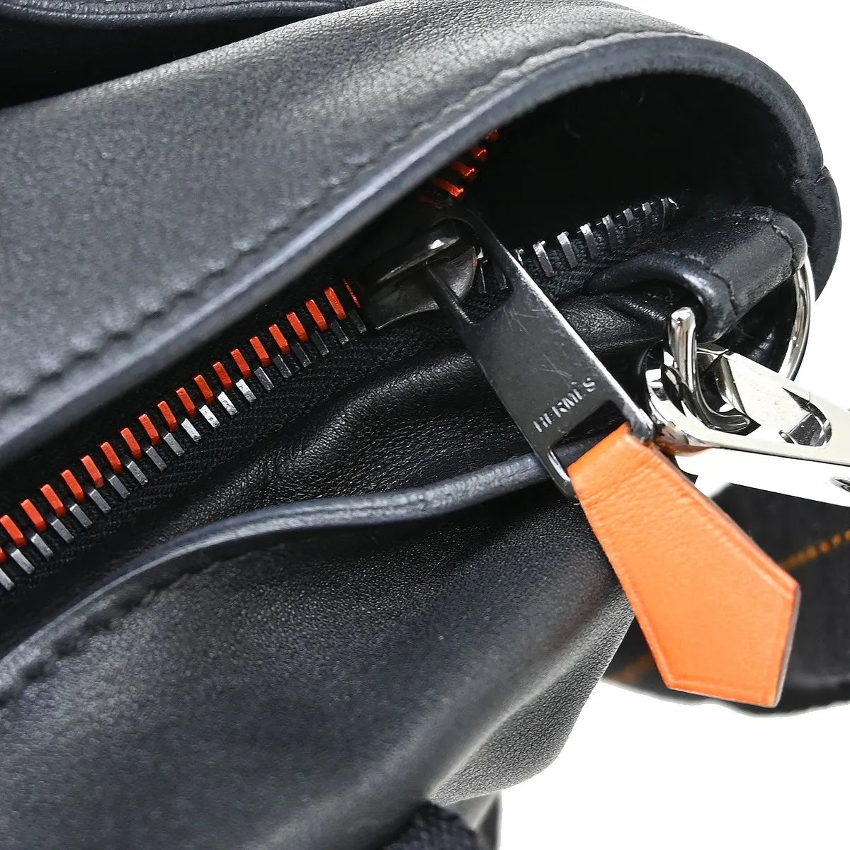 Hermes Horizontal Caravan Leather Black Leather Tote Bag Bag (Pre-Owned)