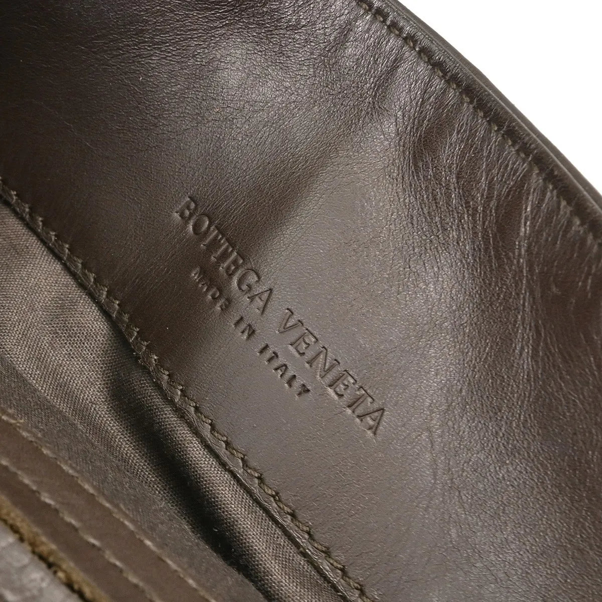 Bottega Veneta Intrecciato Shoulder Leather Brown Leather Shoulder Bag Bag (Pre-Owned)