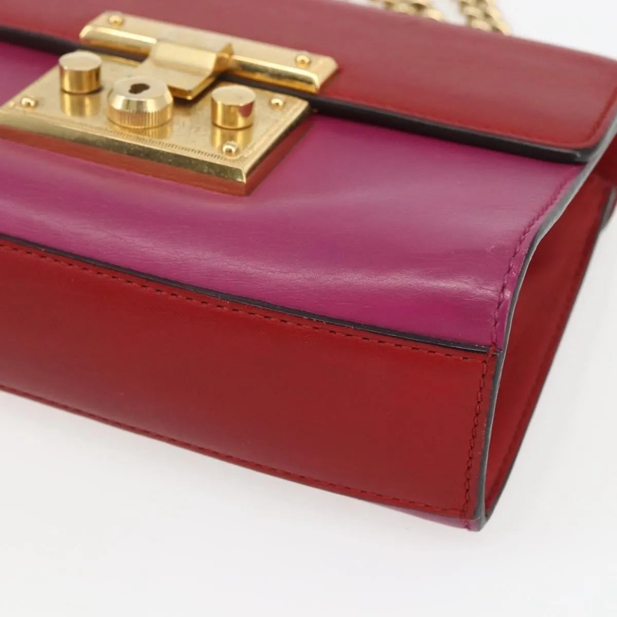 Gucci Padlock Shoulder Bag Nm Gg Coated Canvas And Leather Multicolour Leather Shoulder Bag Bag (Pre-Owned)