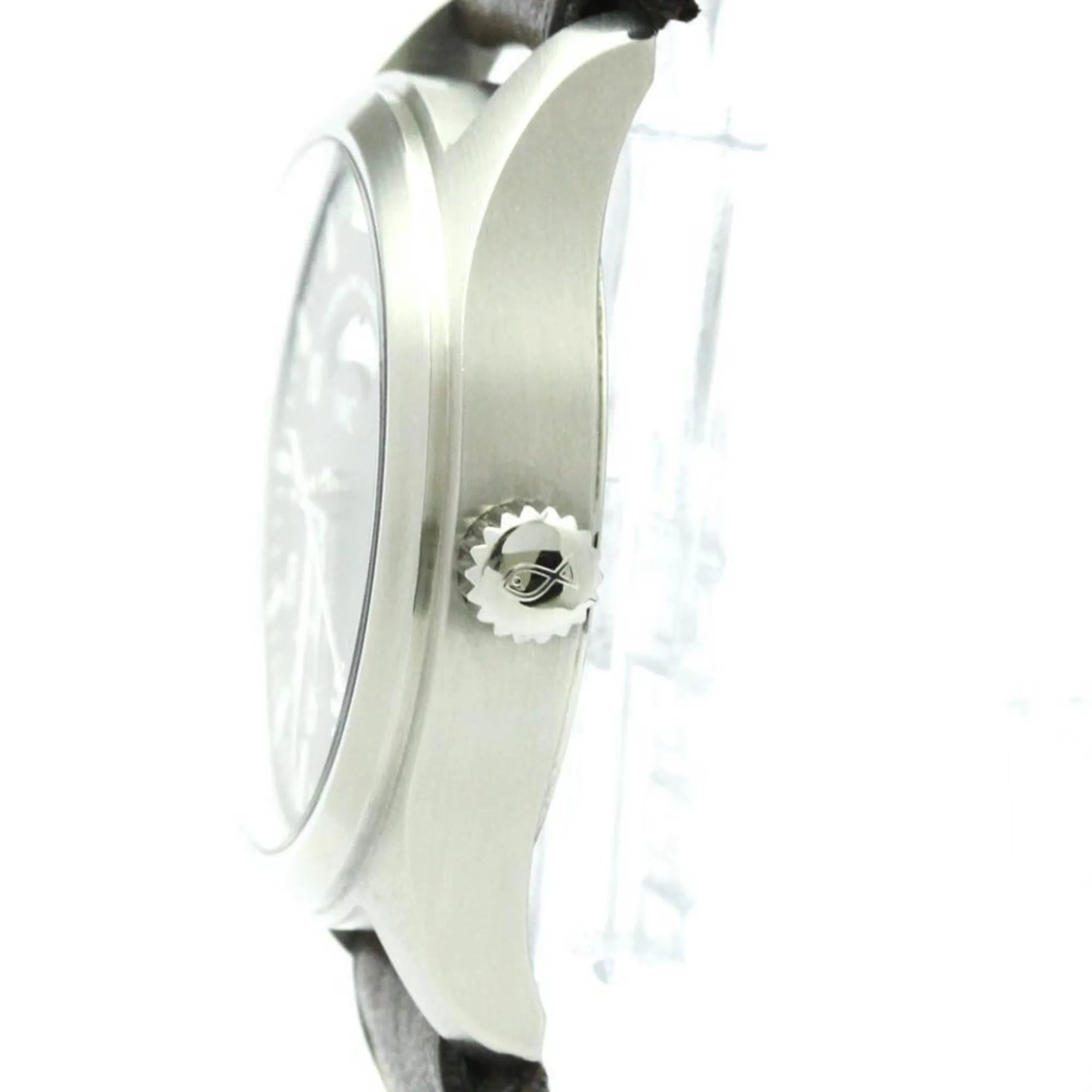 Iwc Schaffhausen Pilot Spitfire Chronograph Automatic Stainless Steel And Leather Watch (Pre-Owned)