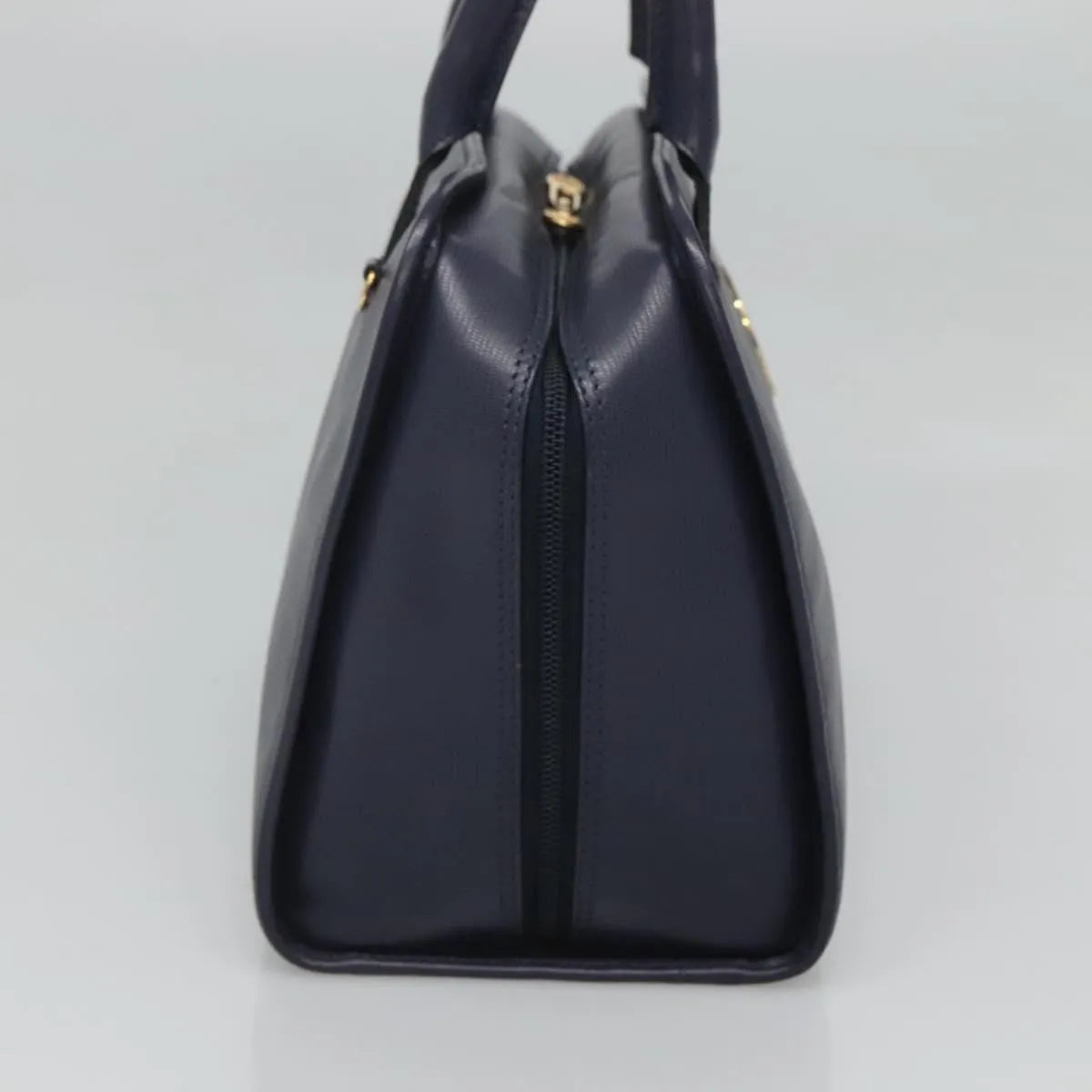 Celine Circle Logo Leather Blue Leather Handbag (Pre-Owned)
