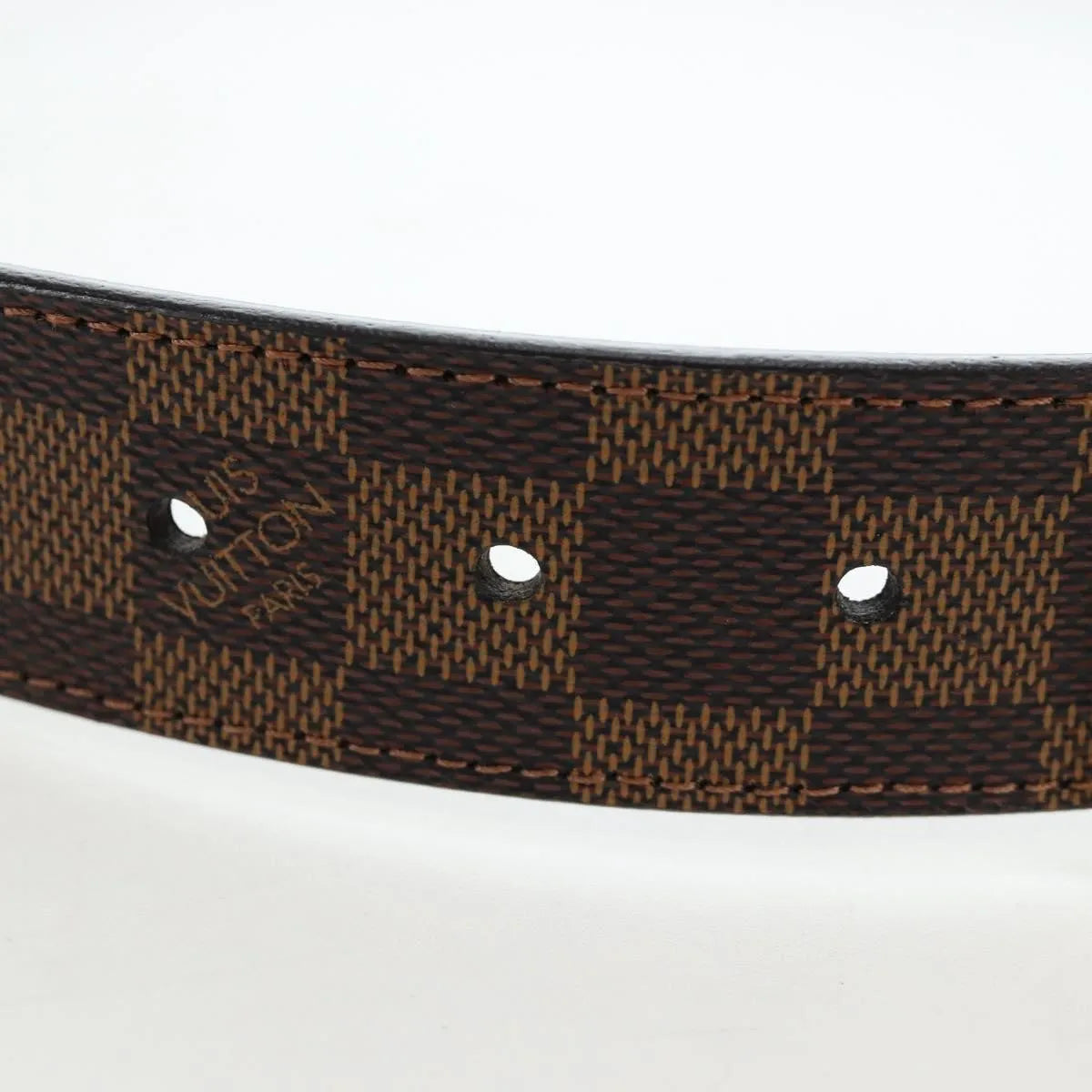 Louis Vuitton Inventeur Belt Damier Ebene Brown Canvas Belts Accessory (Pre-Owned)