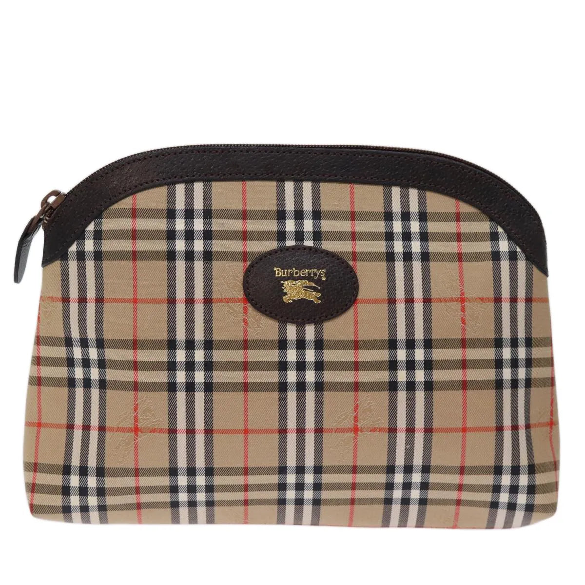 Burberry Nova Check Pochette Canvas Beige Canvas Clutche & Pouche Bag (Pre-Owned)