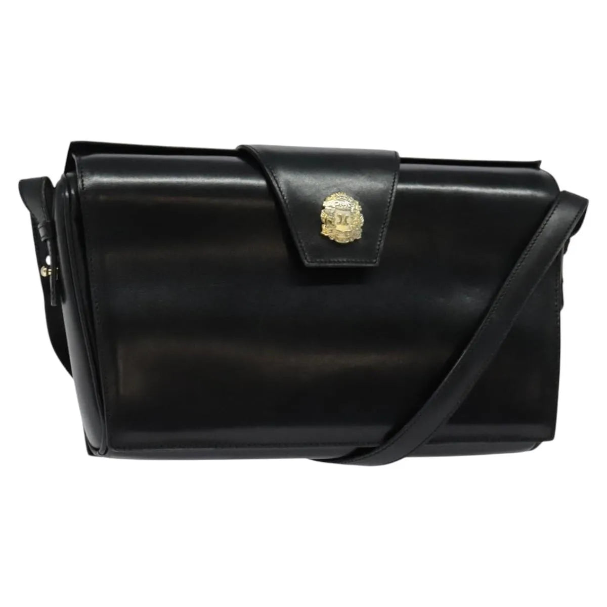 Celine Vintage Leather Black Leather Shoulder Bag Bag (Pre-Owned)