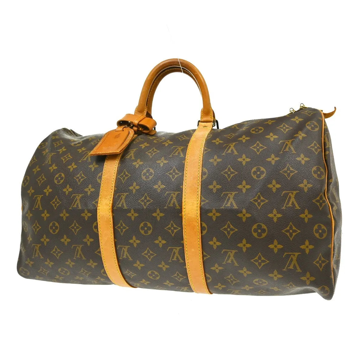Louis Vuitton Keepall Bag Monogram Canvas Brown Canvas Travel Bag Bag (Pre-Owned)
