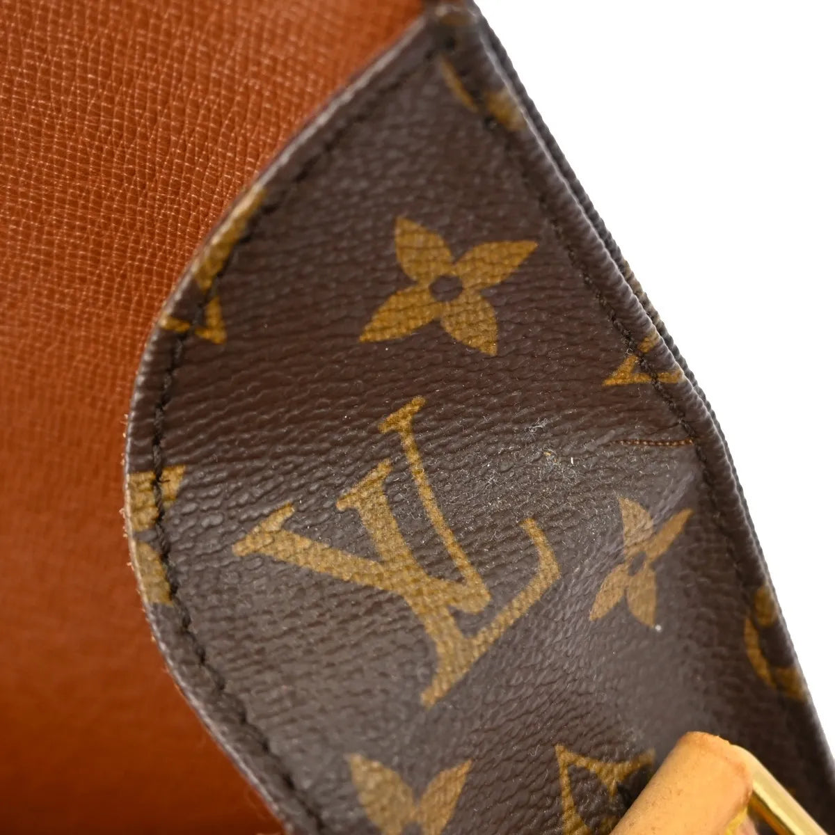 Louis Vuitton Cartouchiere Monogram Canvas Brown Canvas Shoulder Bag Bag (Pre-Owned)