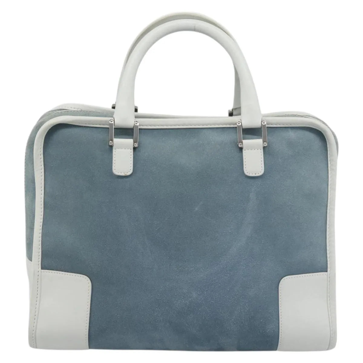 Loewe Amazona Suede Blue Suede Handbag (Pre-Owned)