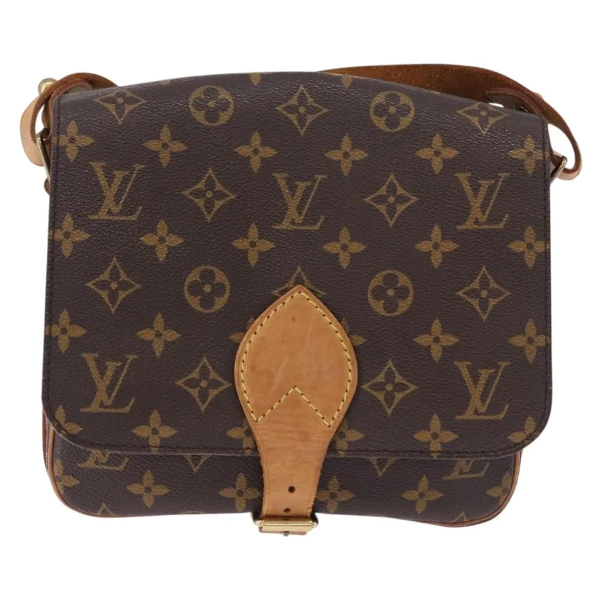 Louis Vuitton Cartouchiere Monogram Brown Canvas Shoulder Bag Bag (Pre-Owned)