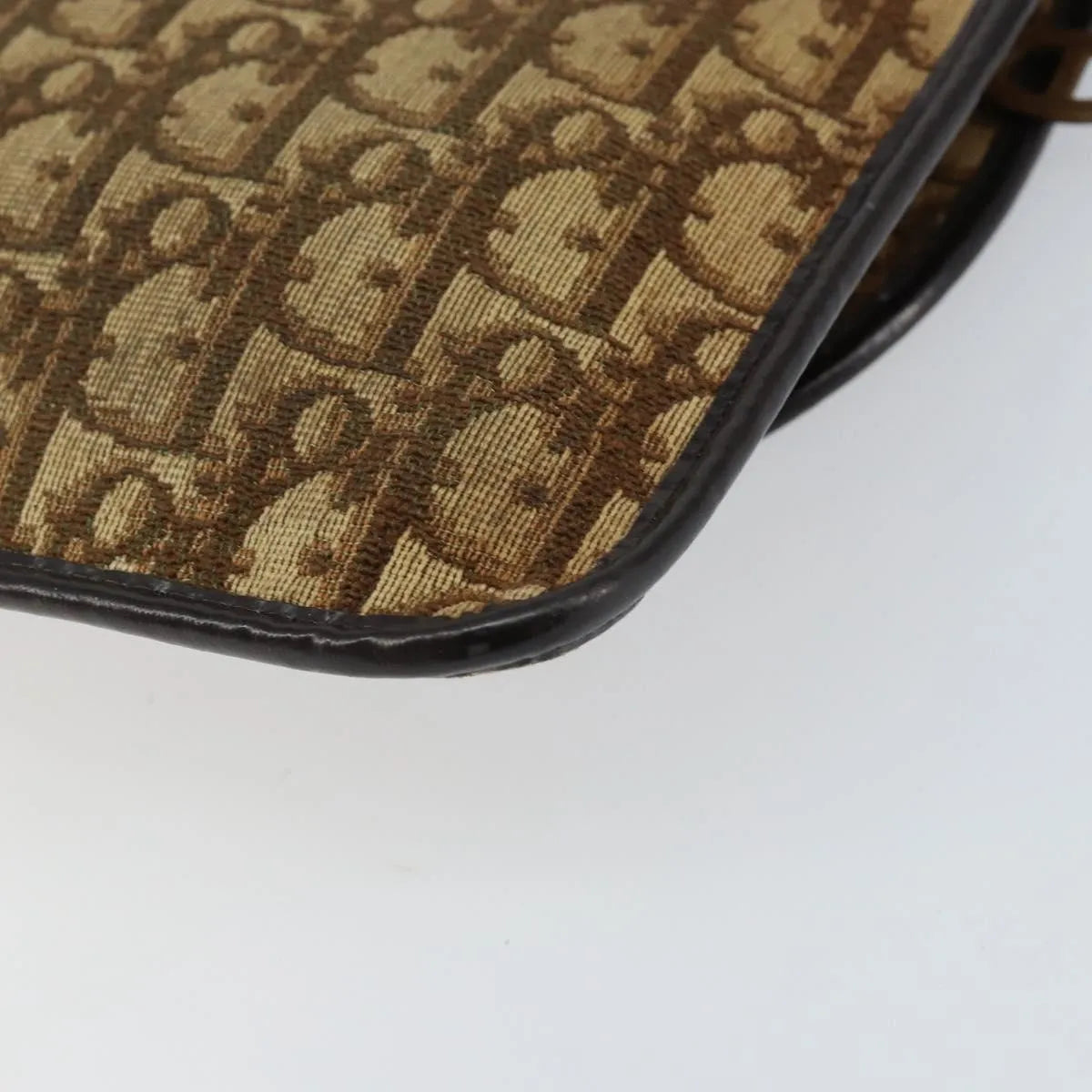 Christian Dior Vintage Trotter Canvas Beige Canvas Shoulder Bag Bag (Pre-Owned)