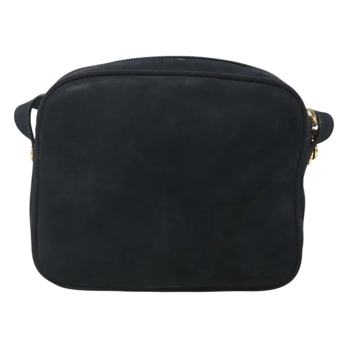 Salvatore Ferragamo Vara Bow Camera Suede Navy Suede Shoulder Bag Bag (Pre-Owned)