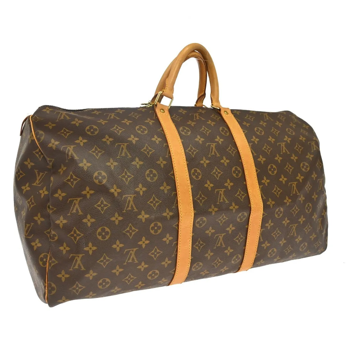 Louis Vuitton Keepall Monogram Brown Canvas Travel Bag Bag (Pre-Owned)