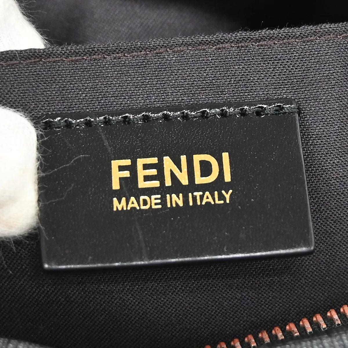 Fendi Front Pocket Messenger Zucchino Coated Canvas Black Pvc Shoulder Bag Bag (Pre-Owned)