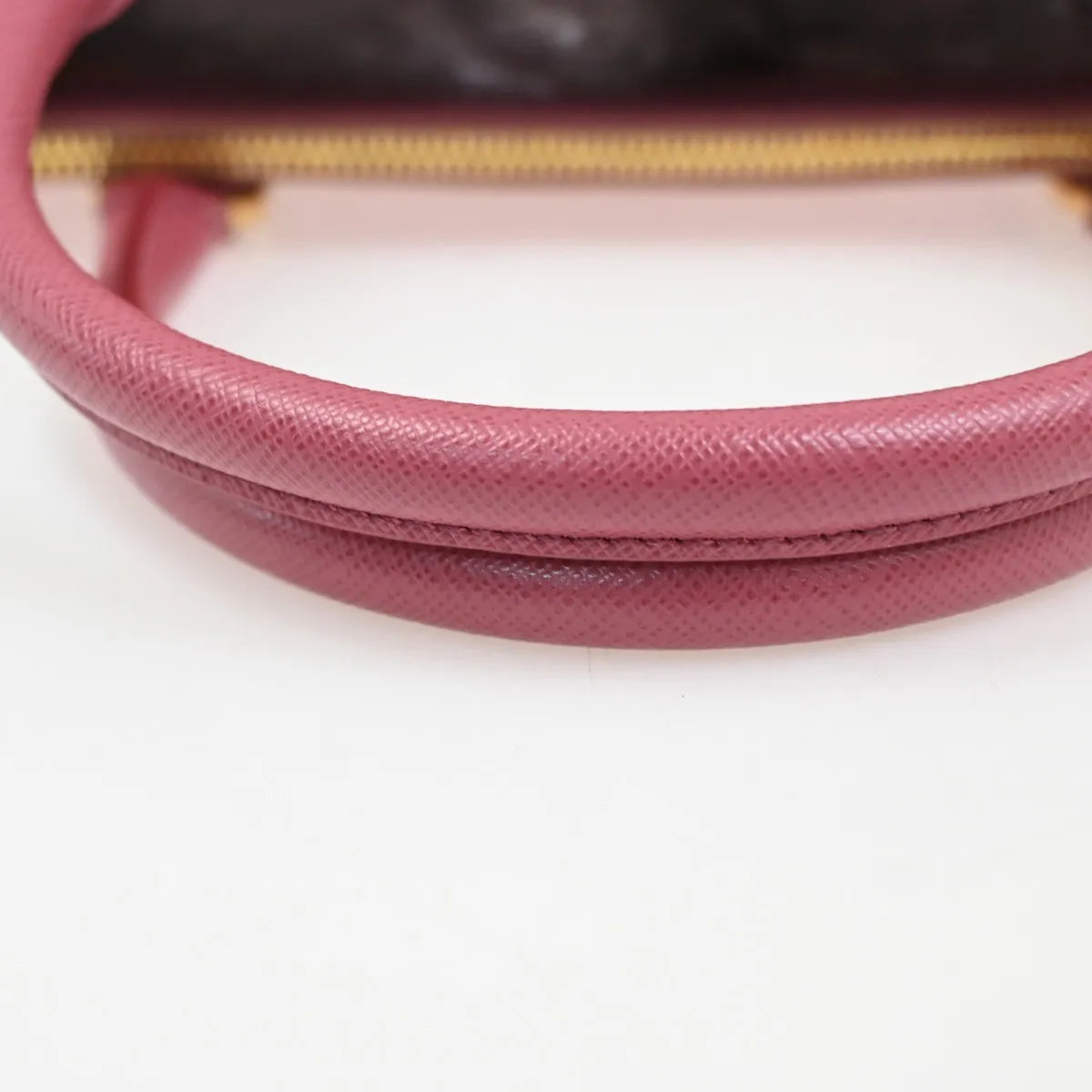 Prada Lux Open Tote Saffiano Leather Pink Leather Tote Bag Bag (Pre-Owned)