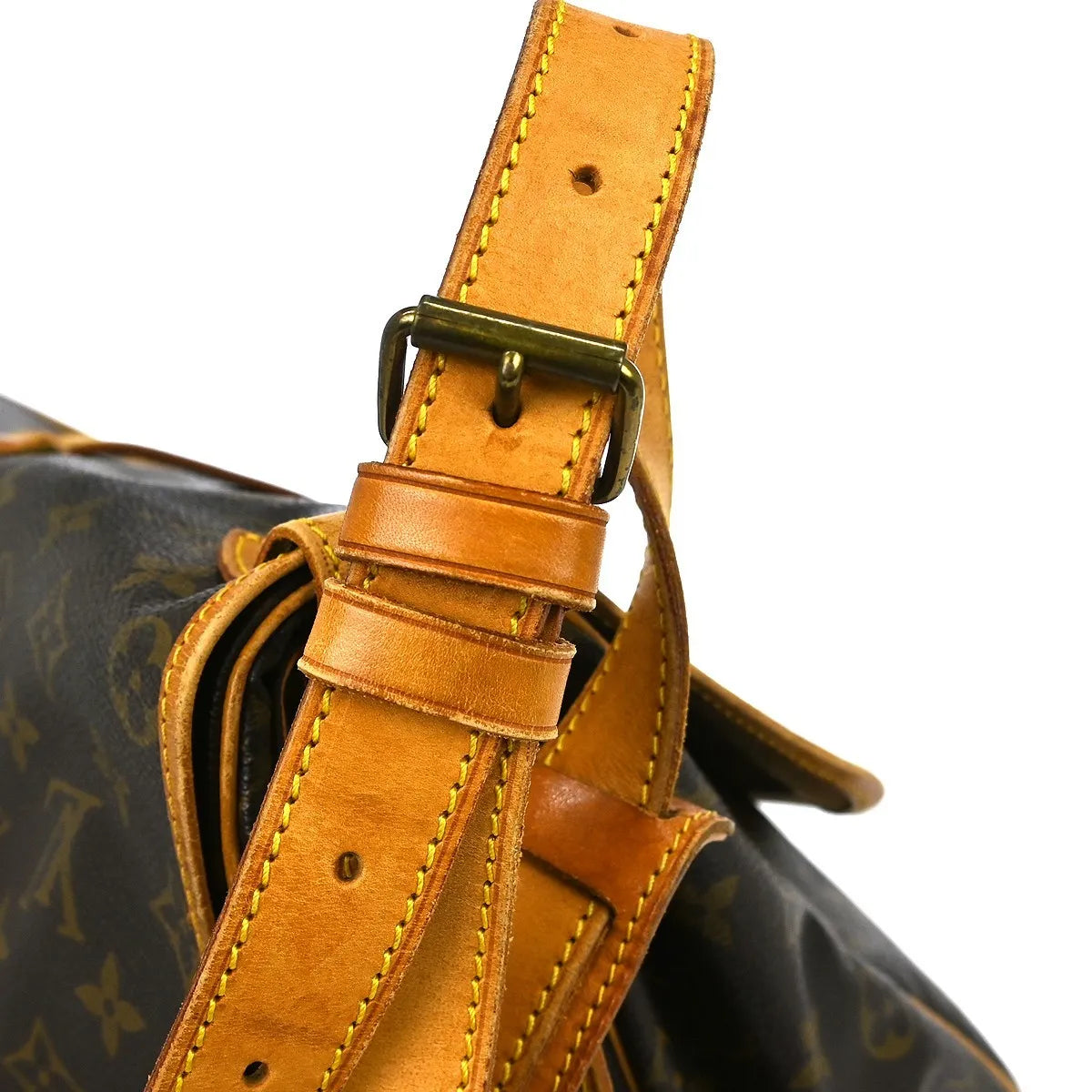Louis Vuitton Saumur Monogram Canvas Brown Canvas Shoulder Bag Bag (Pre-Owned)