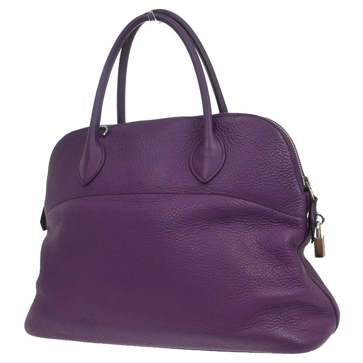 Hermes Bolide Taurillon Purple Leather Handbag (Pre-Owned)