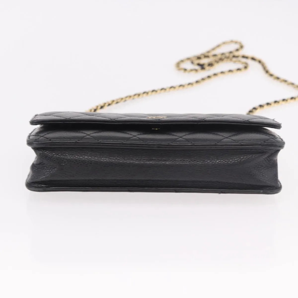 Chanel Chanel Matelassé Cuir Noir Black Leather Black Calfskin Shoulder Bag Bag (Pre-Owned)