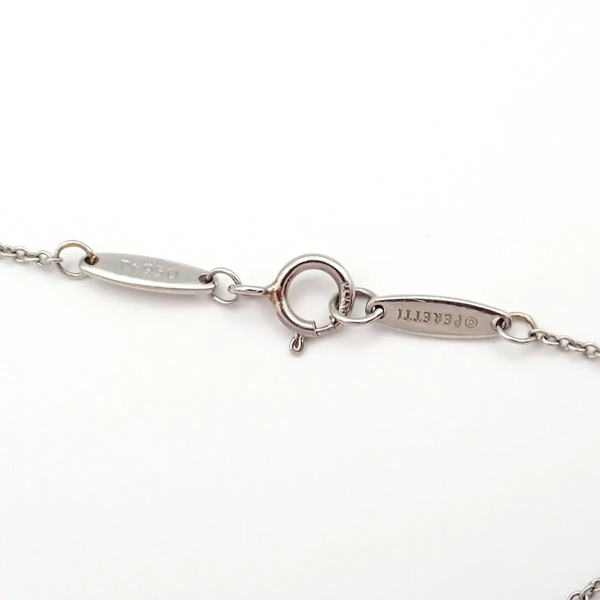 Tiffany & Co. Elsa Peretti Diamonds By The Yard Platinum With Diamond Silver Platinum Jewelry (Pre-Owned)