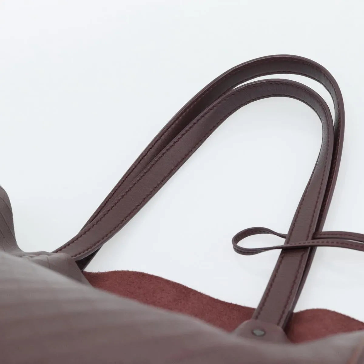 Bottega Veneta Intrecciomirage Tote Leather Brown Leather Tote Bag Bag (Pre-Owned)
