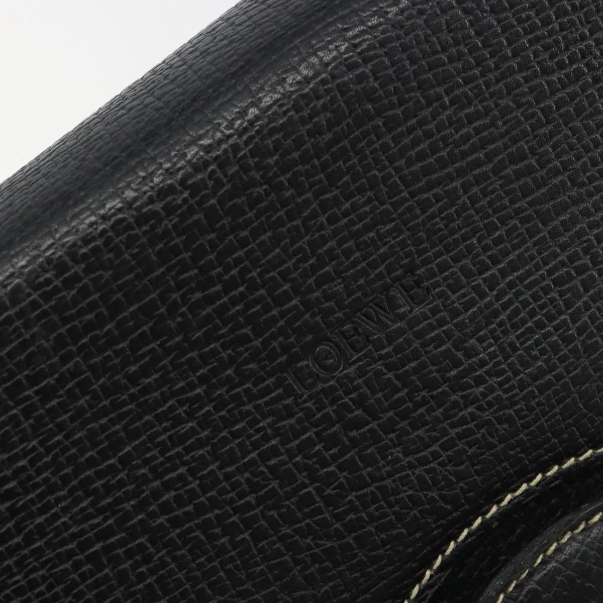 Loewe Barcelona Top Handle Leather Black Leather Handbag (Pre-Owned)