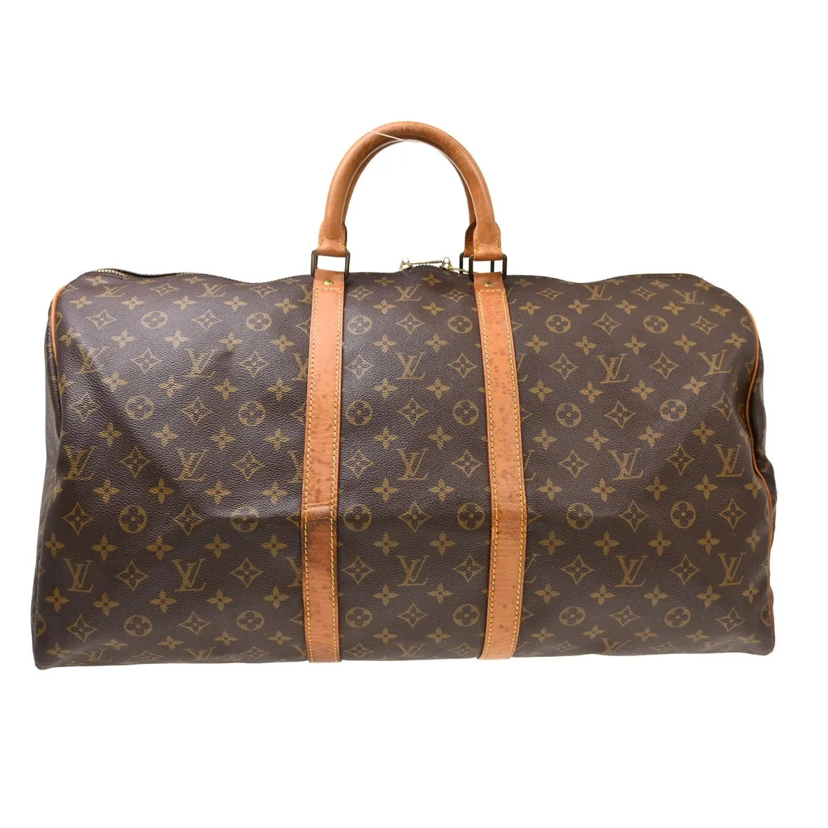 Louis Vuitton Keepall Canvas Brown Canvas Travel Bag Bag (Pre-Owned)