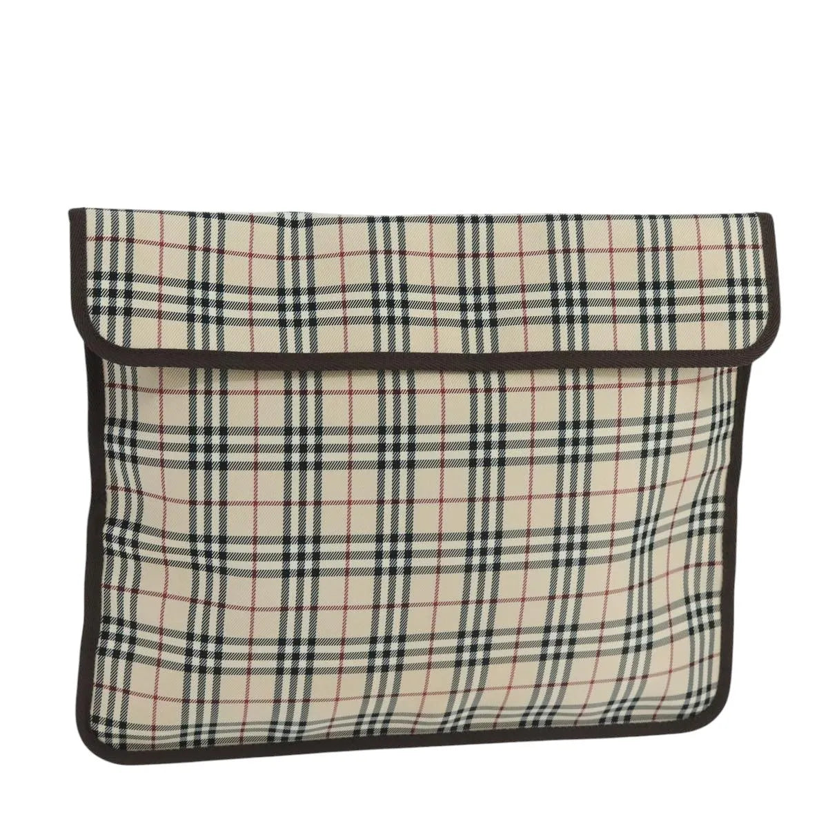 Burberry Nova Check Pochette Canvas Beige Canvas Clutche & Pouche Bag (Pre-Owned)