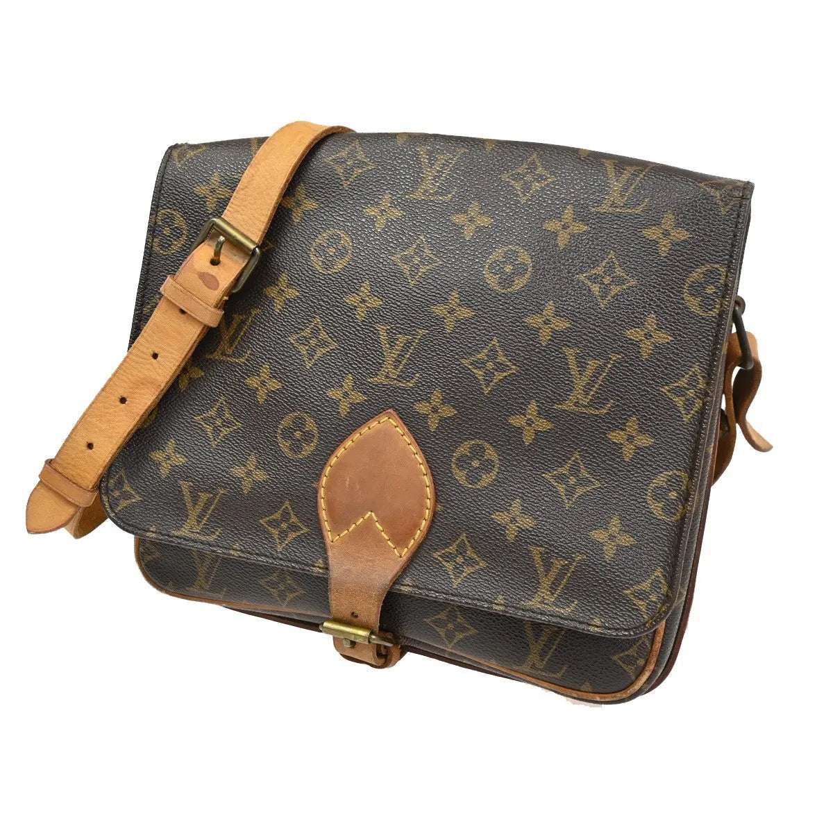 Louis Vuitton Cartouchiere Monogram Canvas Brown Canvas Shoulder Bag Bag (Pre-Owned)